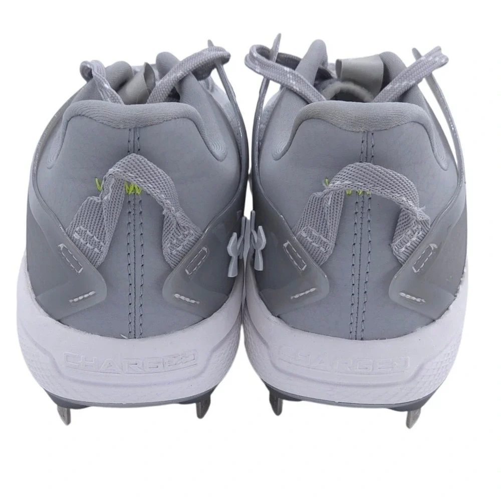 Under Armour Yard Low MT Baseball Cleats Mens 7 Gray Shoes Lightweight Metal NEW